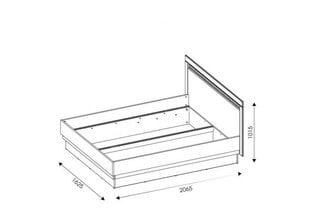 Lova Liveo Dorian DN14/160SP, be led apšvietimo, 160 cm, ruda kaina ir informacija | Lovos | pigu.lt