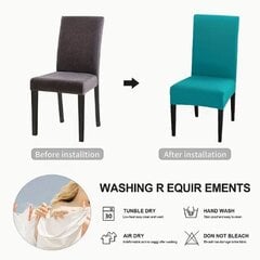 Набор из 4 эластичных чехлов на обеденный стул для домашней кухни и кухни из молочного шелка, красный цена и информация | Чехлы для мебели | pigu.lt