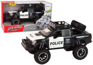 Žaislinis policijos visureigis Lean Toys, baltas/juodas, 24x13,5x10 cm kaina ir informacija | Žaislai berniukams | pigu.lt