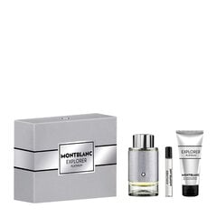 Rinkinys Montblanc Explorer Platinum EDP vyrams, kvapusis vanduo 100 ml + dušo gelis 100ml + kvapusis vanduo 7.5ml kaina ir informacija | Mont Blanc Kvepalai, kosmetika | pigu.lt