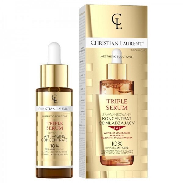 Veido serumas Christian Laurent Triple Serum Anti-Aging 3in1, 30 ml kaina ir informacija | Veido aliejai, serumai | pigu.lt