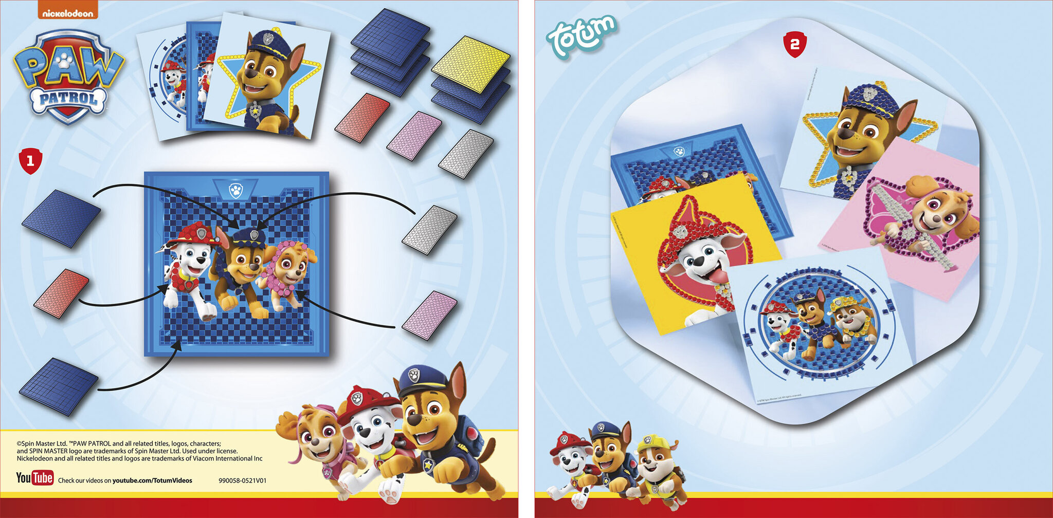 Kūrybinis rinkinys Totum Paw Patrol 3in1, 721128 kaina ir informacija | Lavinamieji žaislai | pigu.lt