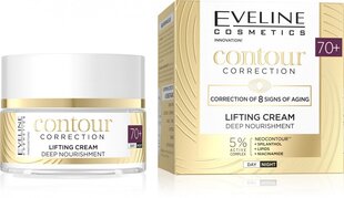 Dieninis ir naktinis kremas Eveline Cosmetics Contour correction 70+, 50 ml kaina ir informacija | Veido kremai | pigu.lt