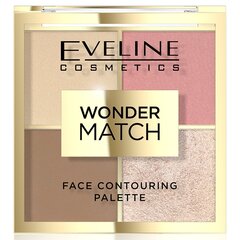 Veido kontūravimo paletė Eveline Wonder Match Face Contouring Palette 02, 10 g kaina ir informacija | Bronzantai, skaistalai | pigu.lt
