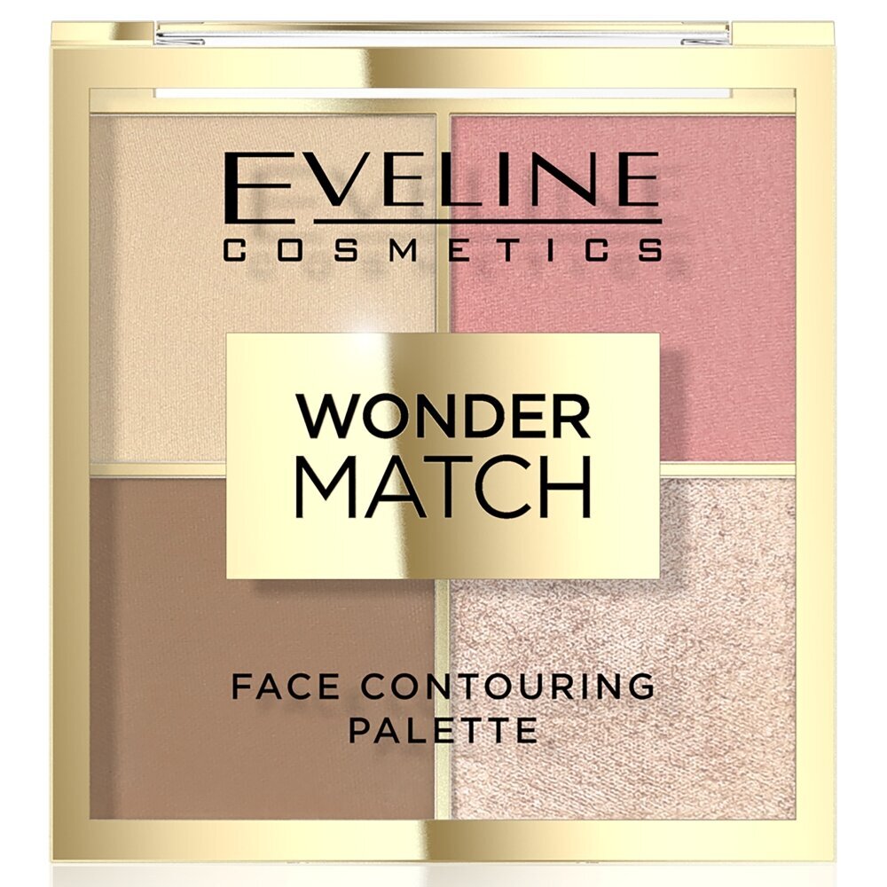 Veido kontūravimo paletė Eveline Wonder Match Face Contouring Palette 02, 10 g цена и информация | Bronzantai, skaistalai | pigu.lt
