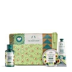 Kūno priežiūros rinkinys The Body Shop Avocado moterims: dušo žėlė, 60 ml + rankų kremas, 30 ml + kūno sviestas, 50 ml + kosmetinė kaina ir informacija | Dušo želė, aliejai | pigu.lt