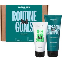 Rinkinys Men Rock routine goals: dušo želė ir šampūnas, 200 ml + balzamas po skutimosi, 100 ml kaina ir informacija | Dušo želė, aliejai | pigu.lt