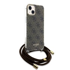 Guess IML Ring Stand Glitter MagSafe Case for iPhone 15 Black цена и информация | Чехлы для телефонов | pigu.lt