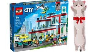 60330 LEGO® City ligoninė ir Pliušinė pagalvė Katė kaina ir informacija | Konstruktoriai ir kaladėlės | pigu.lt