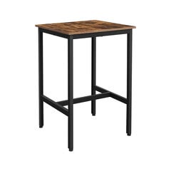 Барный стол, коричневый/черный цена и информация | Кухонные и обеденные столы | pigu.lt