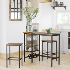 Baro stalas Vasagle, rudas kaina ir informacija | Virtuvės ir valgomojo stalai, staliukai | pigu.lt