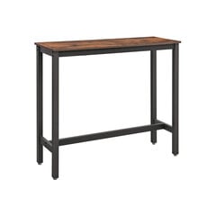 Baro stalas, rudas/juodas kaina ir informacija | Virtuvės ir valgomojo stalai, staliukai | pigu.lt