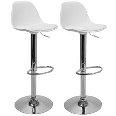 2-jų baro kėdžių komplektas Viking Porto, baltas kaina ir informacija | Virtuvės ir valgomojo kėdės | pigu.lt