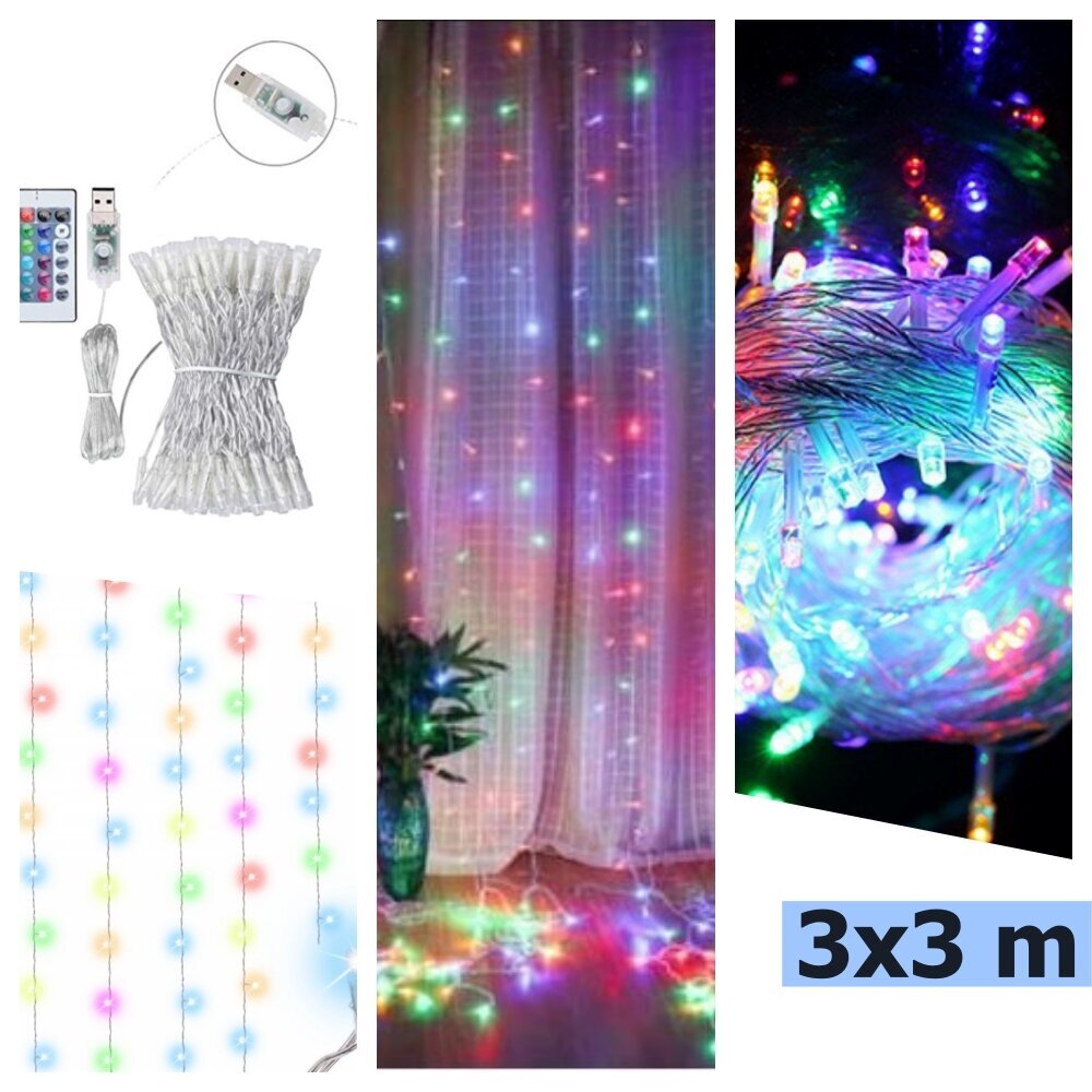 Kalėdinė girlianda, 200 LED, 3 m kaina ir informacija | Girliandos | pigu.lt