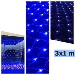 Штора-гирлянда новогодняя Berimax 160 LED 3x1, синяя цена и информация | Гирлянды | pigu.lt