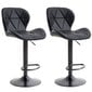 2-jų baro kėdžių komplektas Viking Pina, juodas kaina ir informacija | Virtuvės ir valgomojo kėdės | pigu.lt
