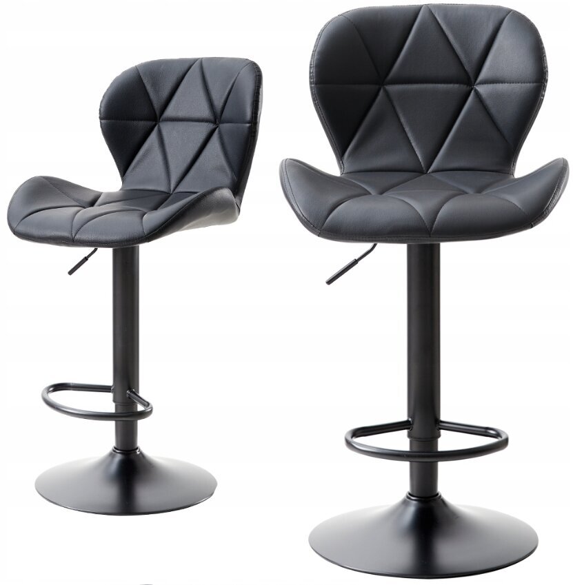 2-jų baro kėdžių komplektas Viking Pina, juodas цена и информация | Virtuvės ir valgomojo kėdės | pigu.lt