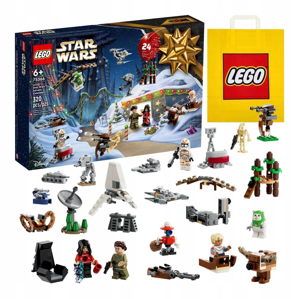 Advento kalendorius LEGO Star Wars 75366 kaina ir informacija | Žaislai berniukams | pigu.lt