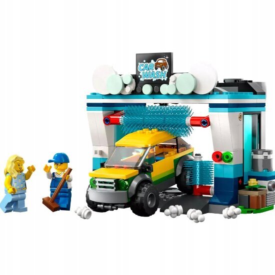 60362 LEGO City automobilių plovykla popieriniame 6315792 LEGO VP maišelyje ir pliušinė pagalvė Katė kaina ir informacija | Konstruktoriai ir kaladėlės | pigu.lt