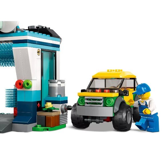 60362 LEGO City automobilių plovykla popieriniame 6315792 LEGO VP maišelyje ir pliušinė pagalvė Katė kaina ir informacija | Konstruktoriai ir kaladėlės | pigu.lt