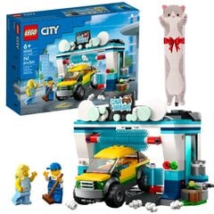 60362 LEGO City automobilių plovykla popieriniame 6315792 LEGO VP maišelyje ir pliušinė pagalvė Katė kaina ir informacija | Konstruktoriai ir kaladėlės | pigu.lt