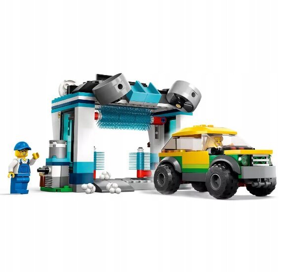 60362 LEGO City automobilių plovykla popieriniame 6315792 LEGO VP maišelyje ir pliušinė pagalvė Katė kaina ir informacija | Konstruktoriai ir kaladėlės | pigu.lt