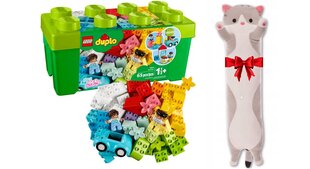 10913 LEGO Duplo kaladėlių dėžutė ir pliušinė pagalvė Katė цена и информация | Конструкторы и кубики | pigu.lt