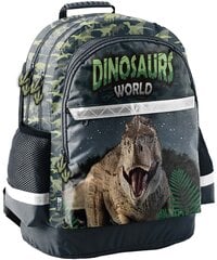 Mokyklinė kuprinė Paso Dinosaurs World цена и информация | Школьные рюкзаки, спортивные сумки | pigu.lt