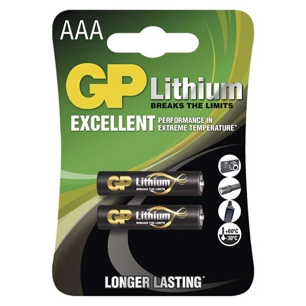 Elementai GP AAA Lithium 2 vnt. kaina ir informacija | Elementai | pigu.lt
