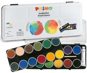 Akvarelė Primo, 24 sp., su teptuku ir tūbele kaina ir informacija | Piešimo, tapybos, lipdymo reikmenys | pigu.lt