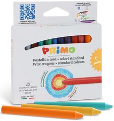 Vaškinės kreidelės Primo 1 serie, 12 spalvų цена и информация | Принадлежности для рисования, лепки | pigu.lt