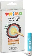 Aliejinės pastelės Primo, 12 sp. kaina ir informacija | Piešimo, tapybos, lipdymo reikmenys | pigu.lt
