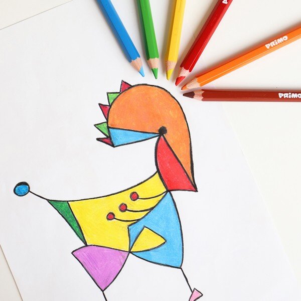 Spalvoti pieštukai Primo Jumbo, 12 spalvų цена и информация | Piešimo, tapybos, lipdymo reikmenys | pigu.lt
