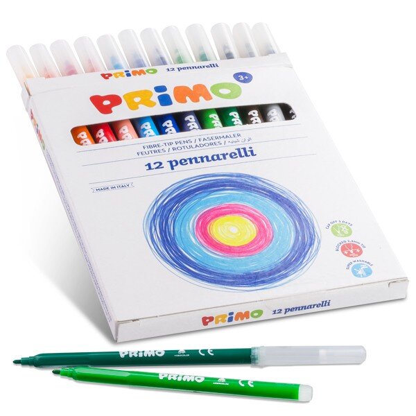 Flomasteriai Primo, 12 spalvų цена и информация | Piešimo, tapybos, lipdymo reikmenys | pigu.lt