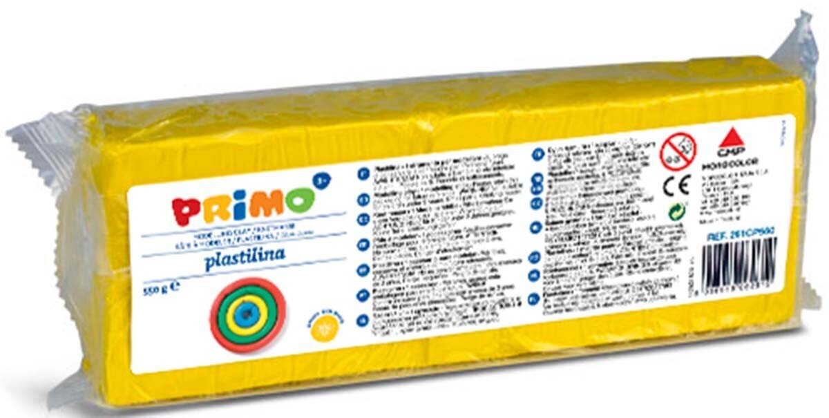 Plastilinas Primo, geltonas., 550 g kaina ir informacija | Piešimo, tapybos, lipdymo reikmenys | pigu.lt
