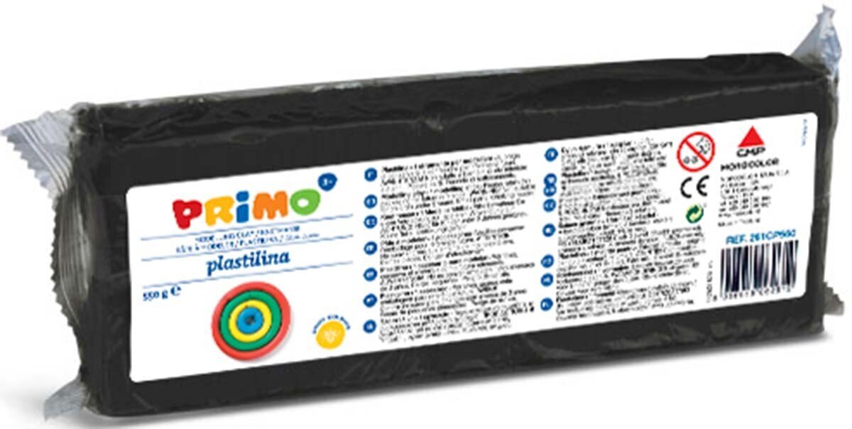 Plastilinas Primo, juodas, 550 g kaina ir informacija | Piešimo, tapybos, lipdymo reikmenys | pigu.lt