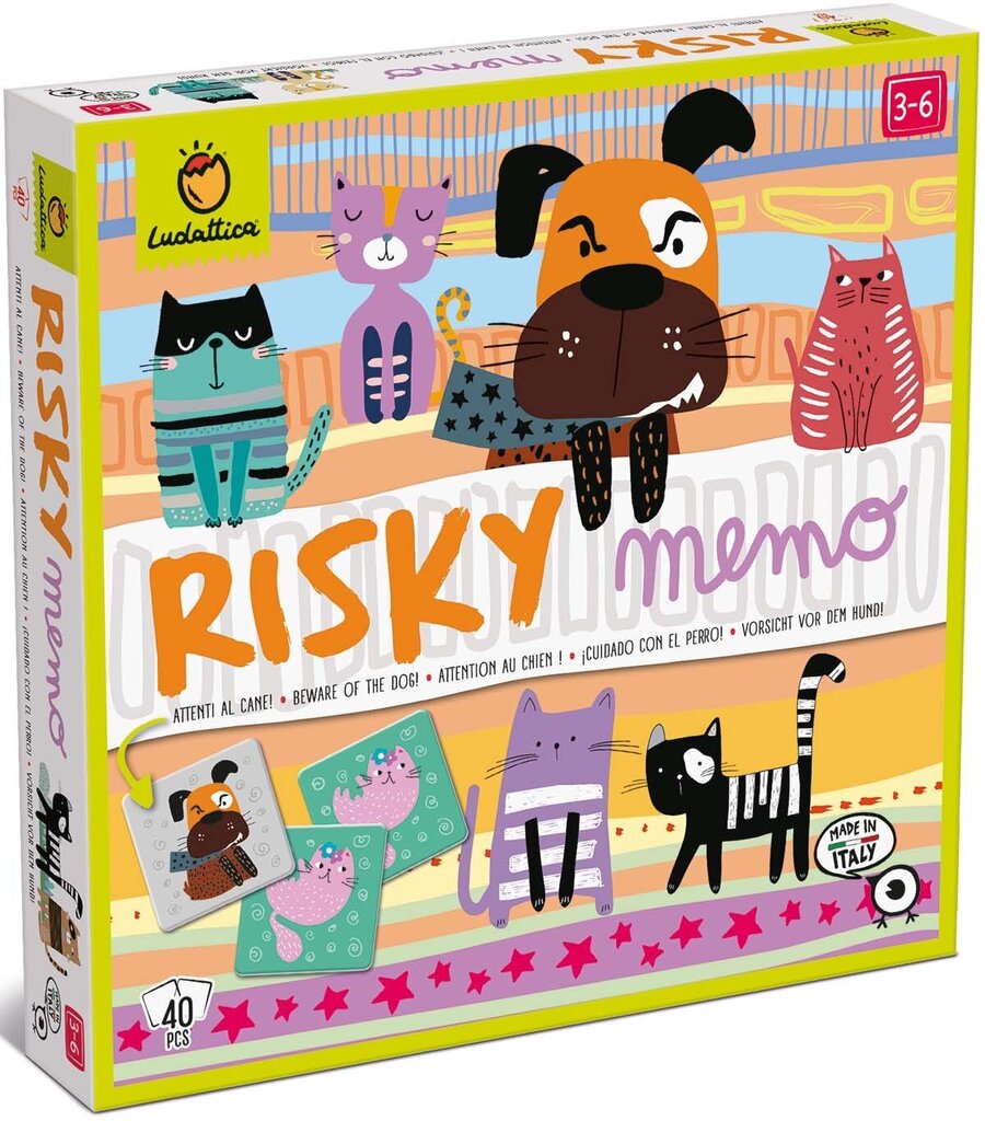 Atmintį gerinantis žaidimas Risky Memo Saugokis šuns Ludattica, 40 d. цена и информация | Stalo žaidimai, galvosūkiai | pigu.lt