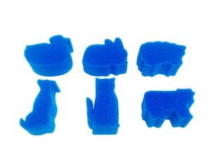 Antspaudukai-kempinėlės Gyvūnėliai Sodertex, mėlynos, 6 vnt цена и информация | Отпечатки для младенцев | pigu.lt