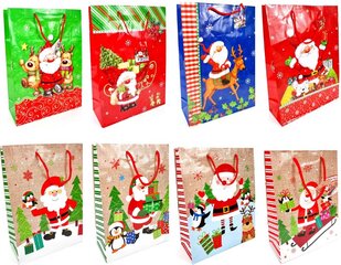 Dovanų maišelis Kalėdų senelis, 1 vnt. kaina ir informacija | Dovanų pakavimo priemonės | pigu.lt