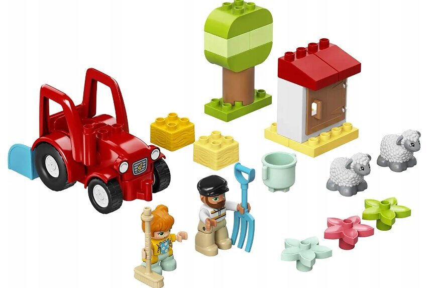 10950 LEGO Duplo Traktorius ir ūkio gyvūnai ir pliušine pagalvė Katė kaina  | pigu.lt