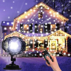 Влагозащитный лазерный проектор Снегопад IP65 / 7 Вт, белый цена и информация | Праздничные декорации | pigu.lt