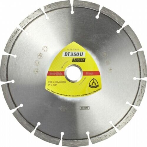 Deimantinis pjovimo diskas Klingspor; 125x22,23 mm цена и информация | Mechaniniai įrankiai | pigu.lt
