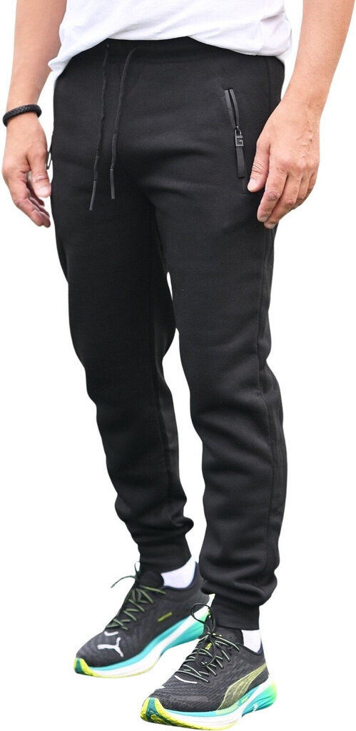 Sportinės kelnės vyrams Sportsman JX6205, juodos kaina ir informacija | Sportinė apranga vyrams | pigu.lt