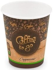 Vienkartiniai popieriniai puodeliai Coffee to go, 200 ml, 50 vnt kaina ir informacija | Vienkartiniai indai šventėms | pigu.lt