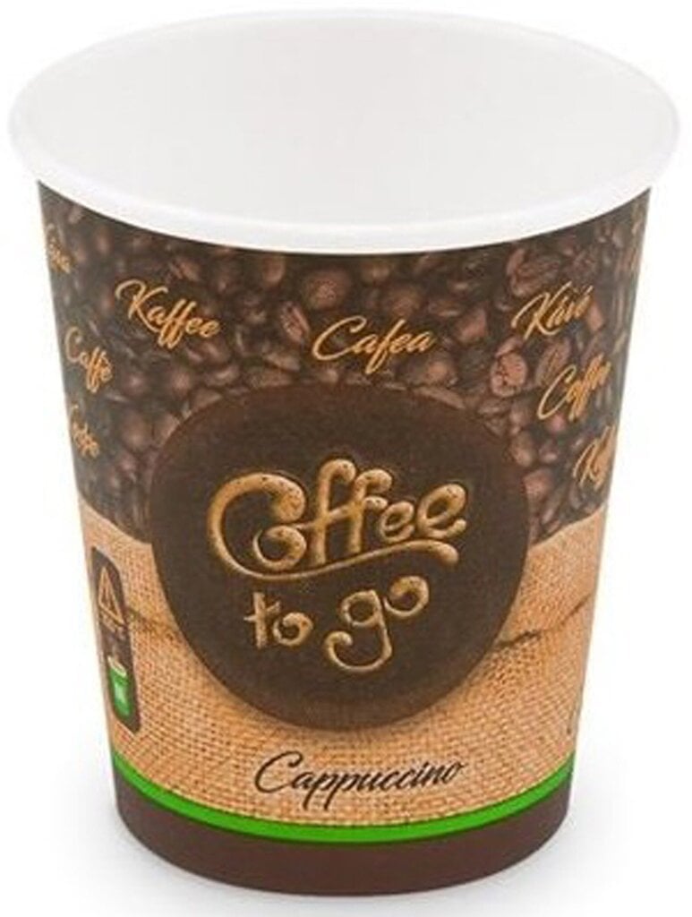 Vienkartiniai popieriniai puodeliai Coffee to go, 280 ml, 50 vnt цена и информация | Vienkartiniai indai šventėms | pigu.lt