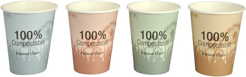 Ekologiški popieriniai BIO puodeliai, 50 vnt. цена и информация | Vienkartiniai indai šventėms | pigu.lt