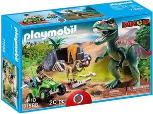 71588 PLAYMOBIL Dinos блоки Квадроцикл исследователя и динозавры цена и информация | Конструкторы и кубики | pigu.lt