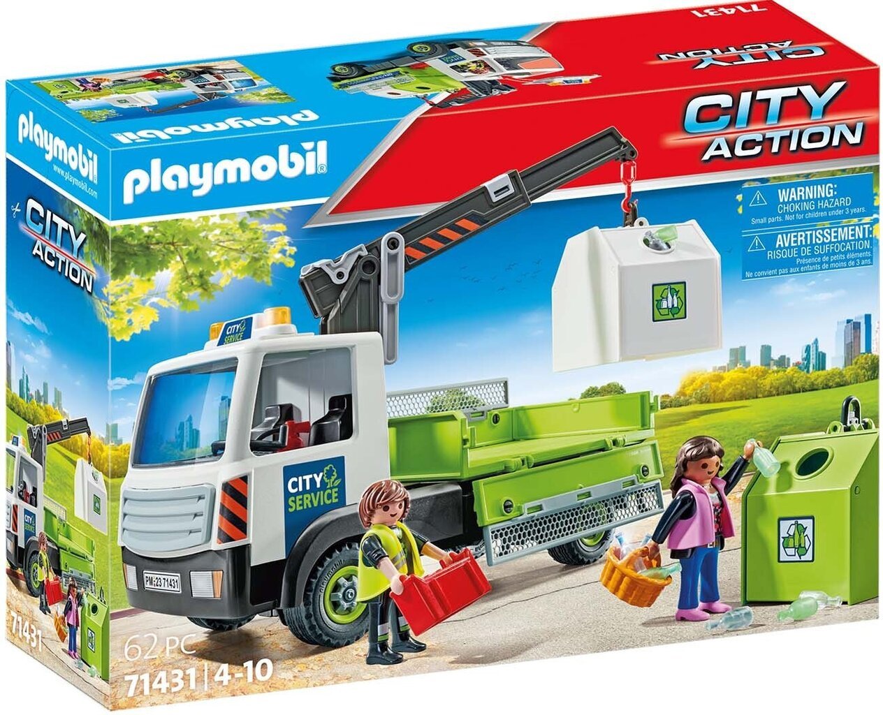 71431 PLAYMOBIL® City Action Грузовик с контейнерами для стекла цена |  pigu.lt