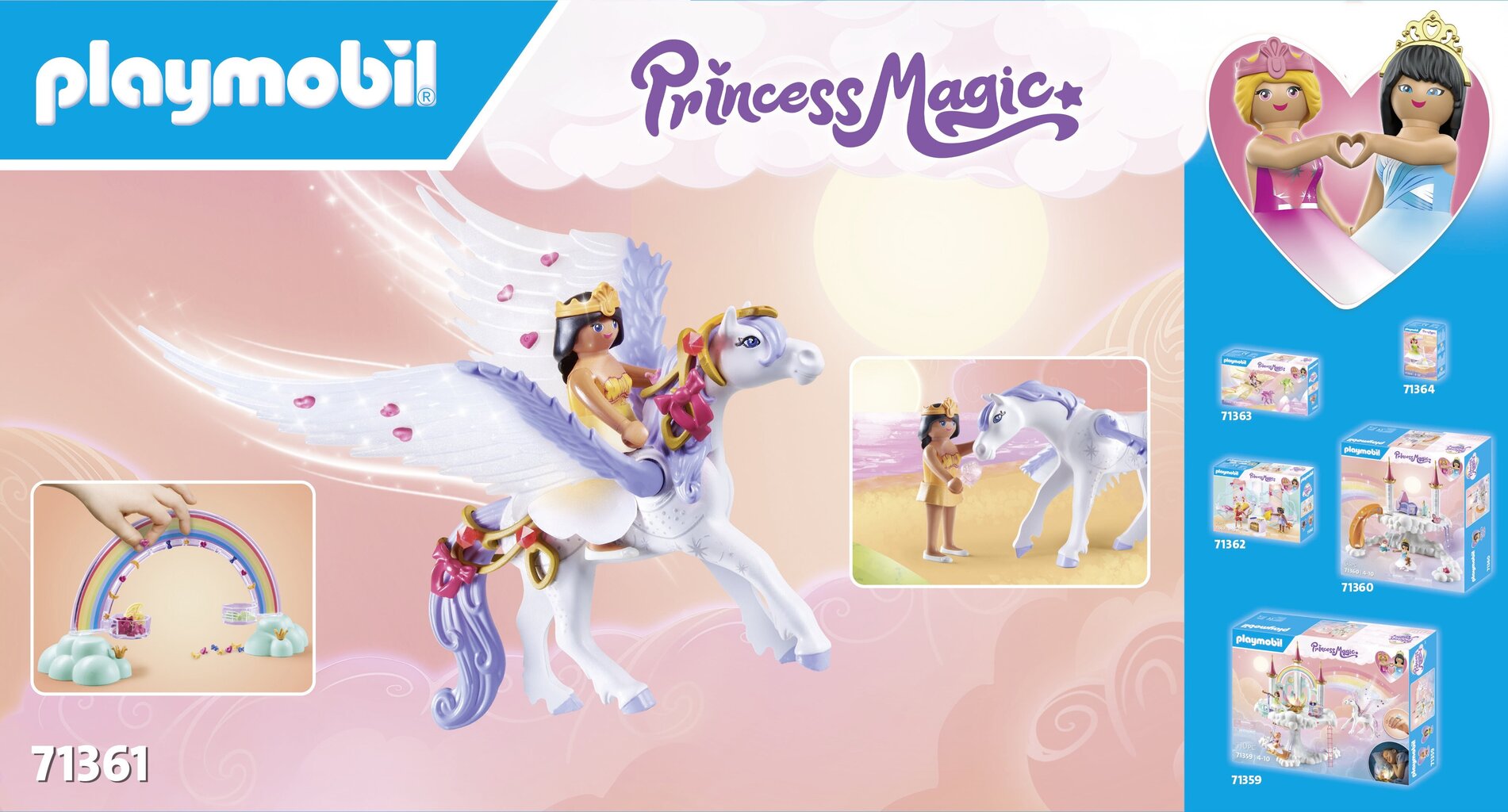 71361 PLAYMOBIL® Princess Пегас, радуга и облака цена | pigu.lt