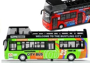 Žaislinis turistinis dviaukštis autobusas Lean Toys, 3 spalvos kaina ir informacija | Žaislai berniukams | pigu.lt